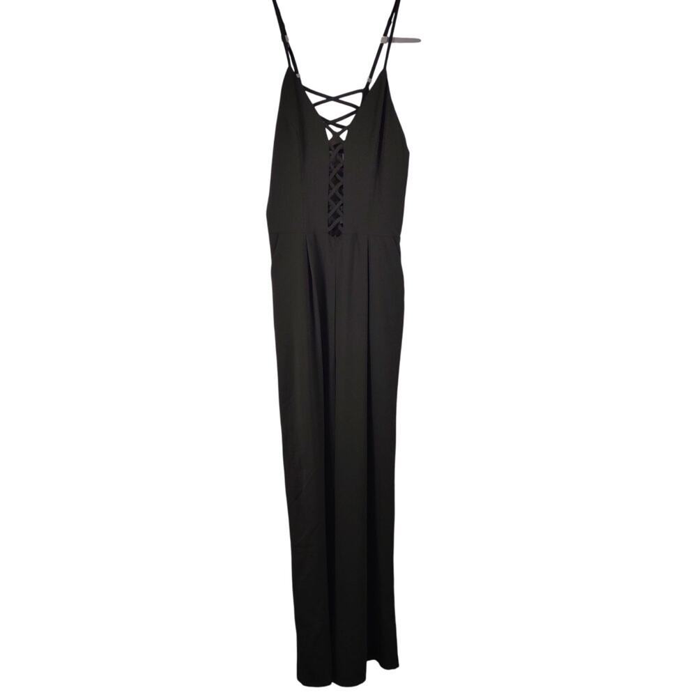 GB Olive Green Jumpsuit with Criss Cross Cutouts, Size Medium